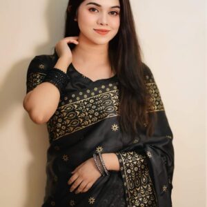 টাংগাইলের হাফসিল্ক বুটিক্স শাড়ি ( কালো কালার )